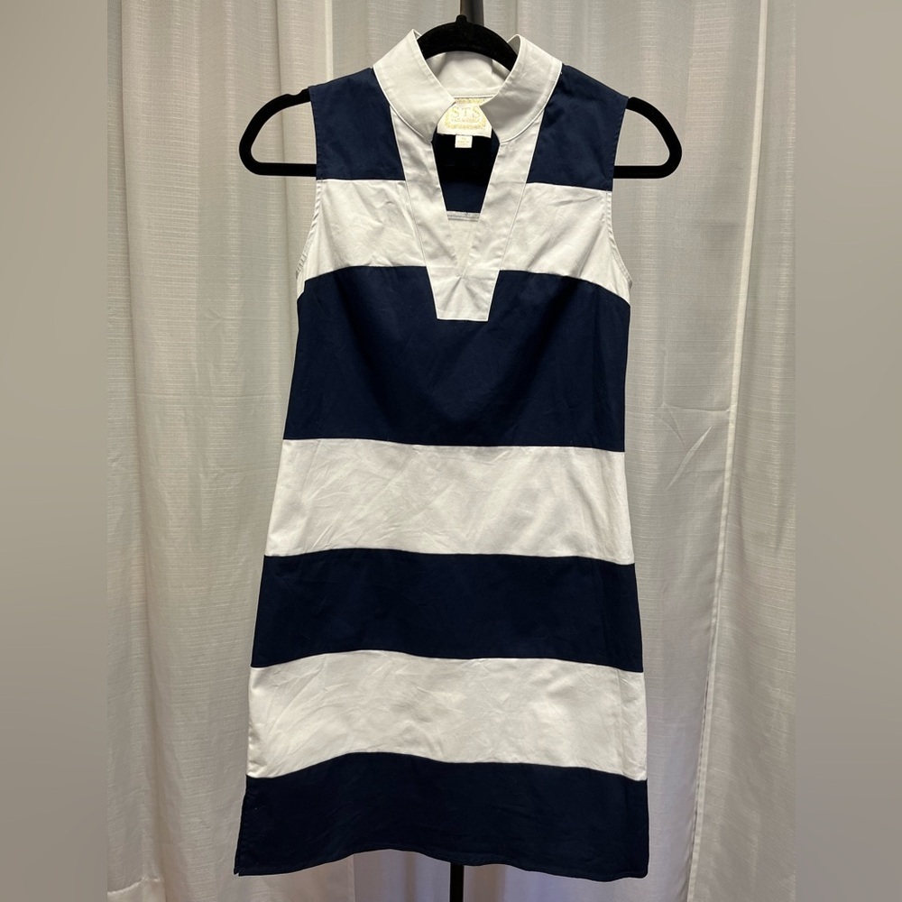Sail to Sable Classic Tunic Dress Wide Stripe | size XS